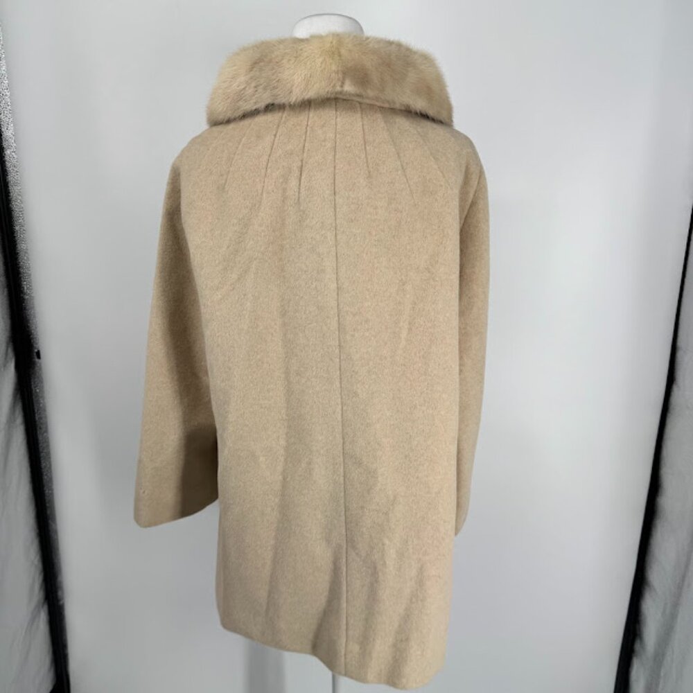 Vintage Levy's of Savannah Fur Collar Wool Coat - Size L - Picture 10 of 13